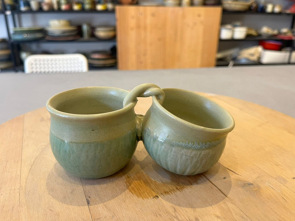 Dip / Condiments / Dry Fruits Joint Bowls Sage Green (1 Set)