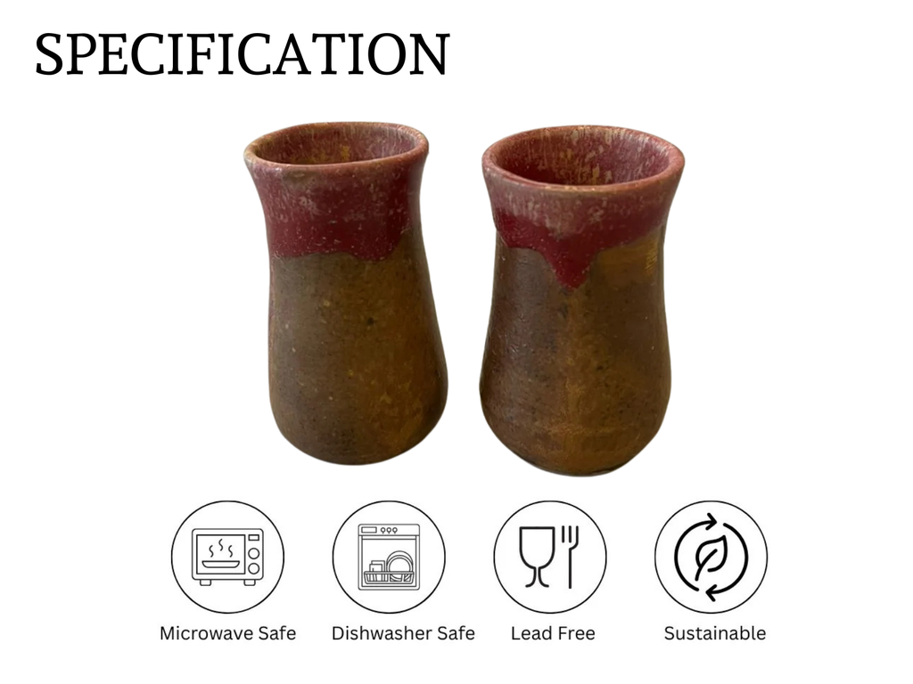 Shot glasses tall Rustic Brown (1 Set)