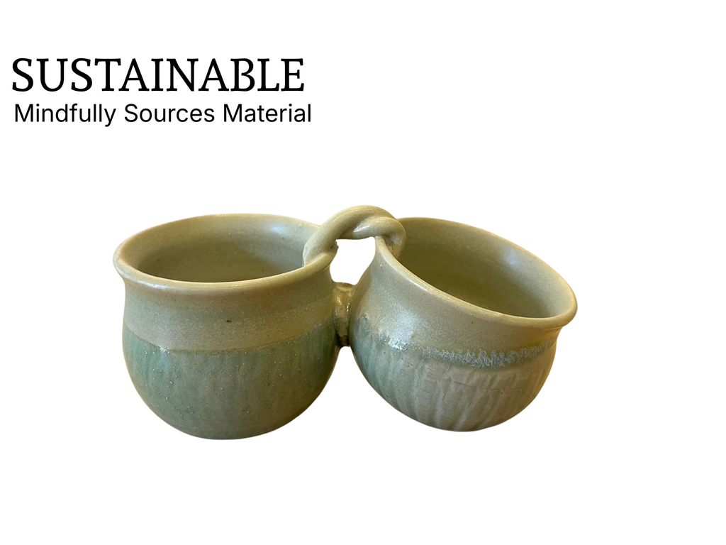 Dip / Condiments / Dry Fruits Joint Bowls Sage Green (1 Set)