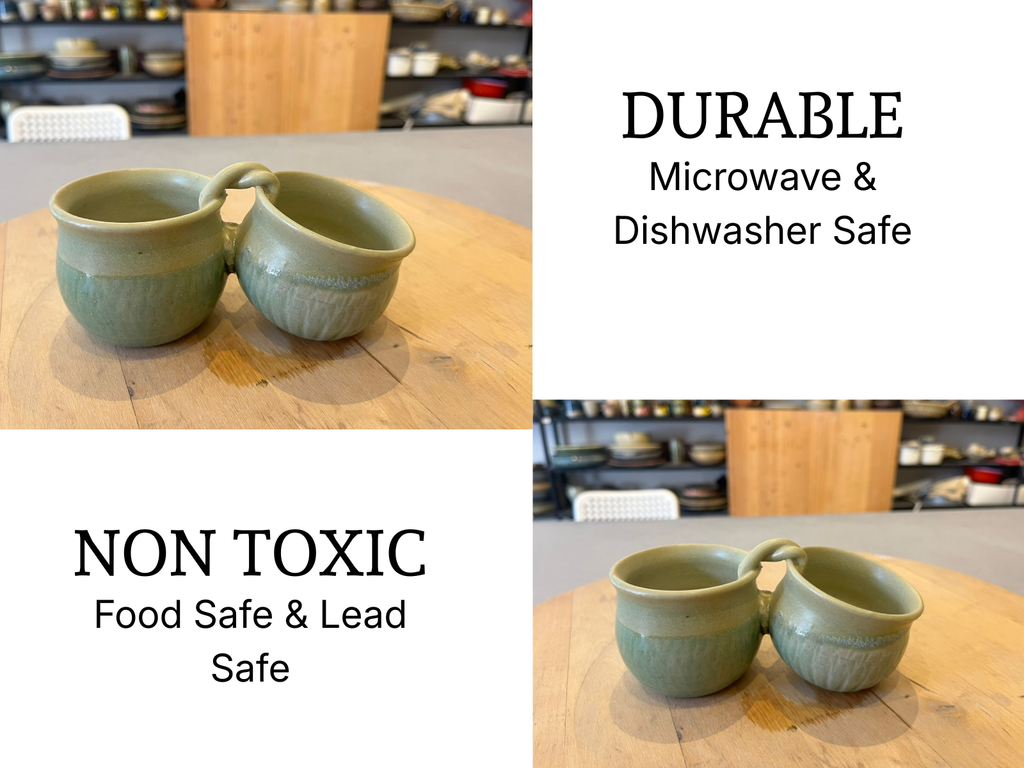 Dip / Condiments / Dry Fruits Joint Bowls Sage Green (1 Set)