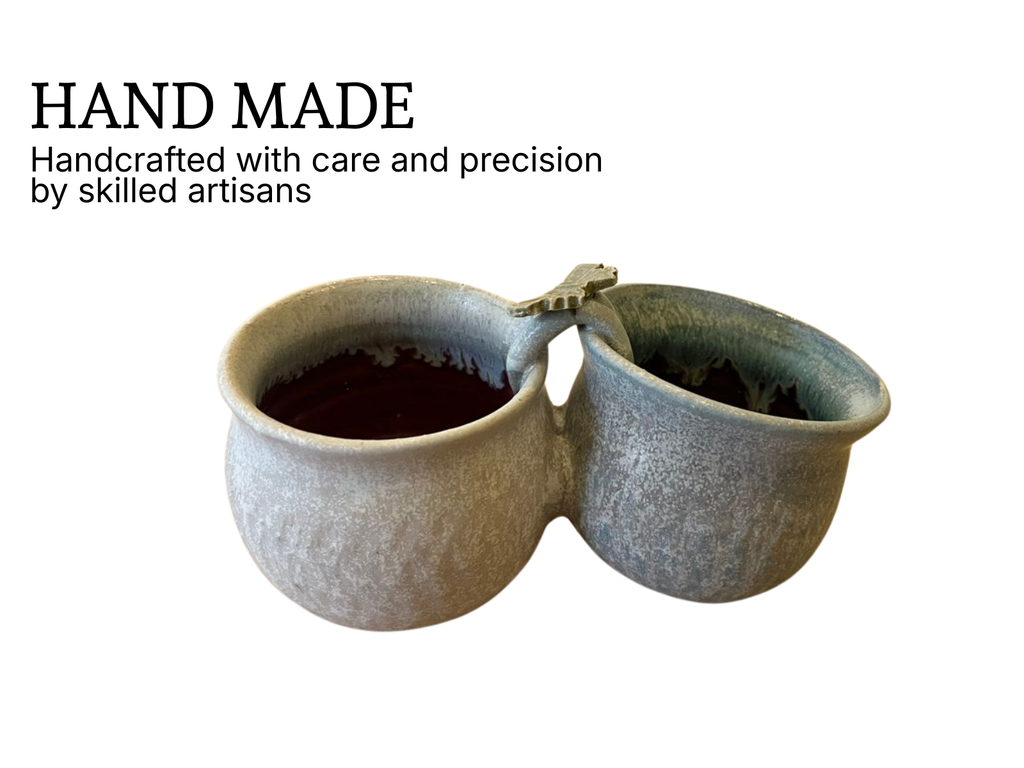 Dip / Condiments / Dry Fruits Joint Bowls Rustic Ash Grey (1 Set)