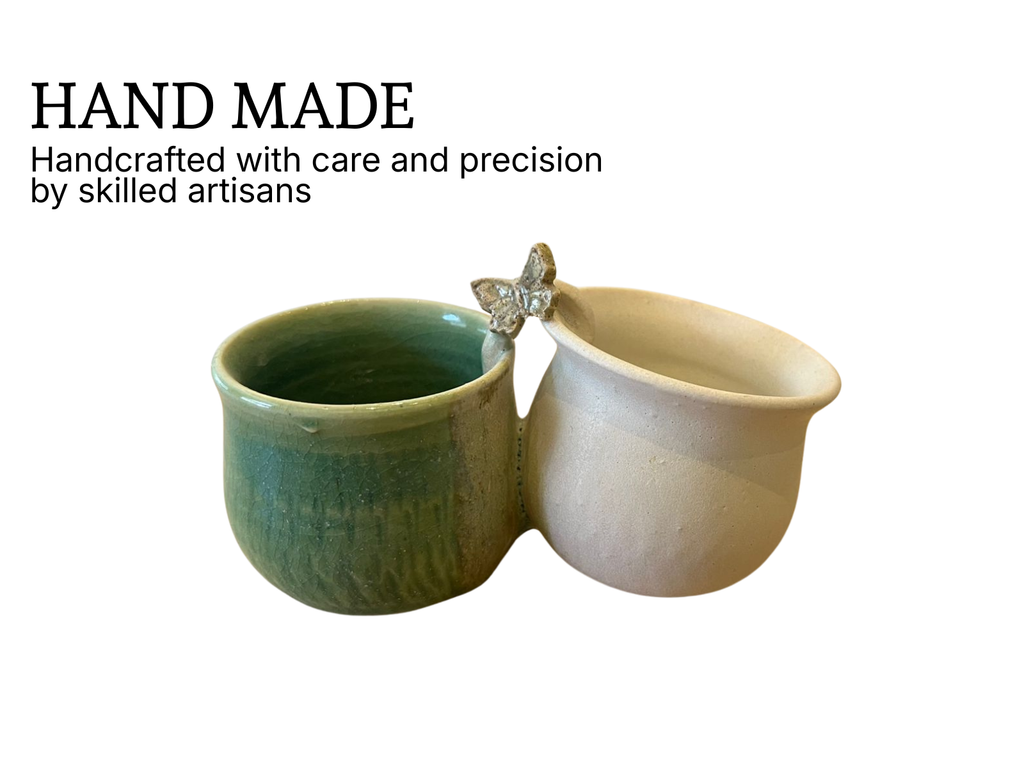 Dip / Condiments / Dry Fruits Joint Bowls Rustic Butterfly Twin (1 Set)