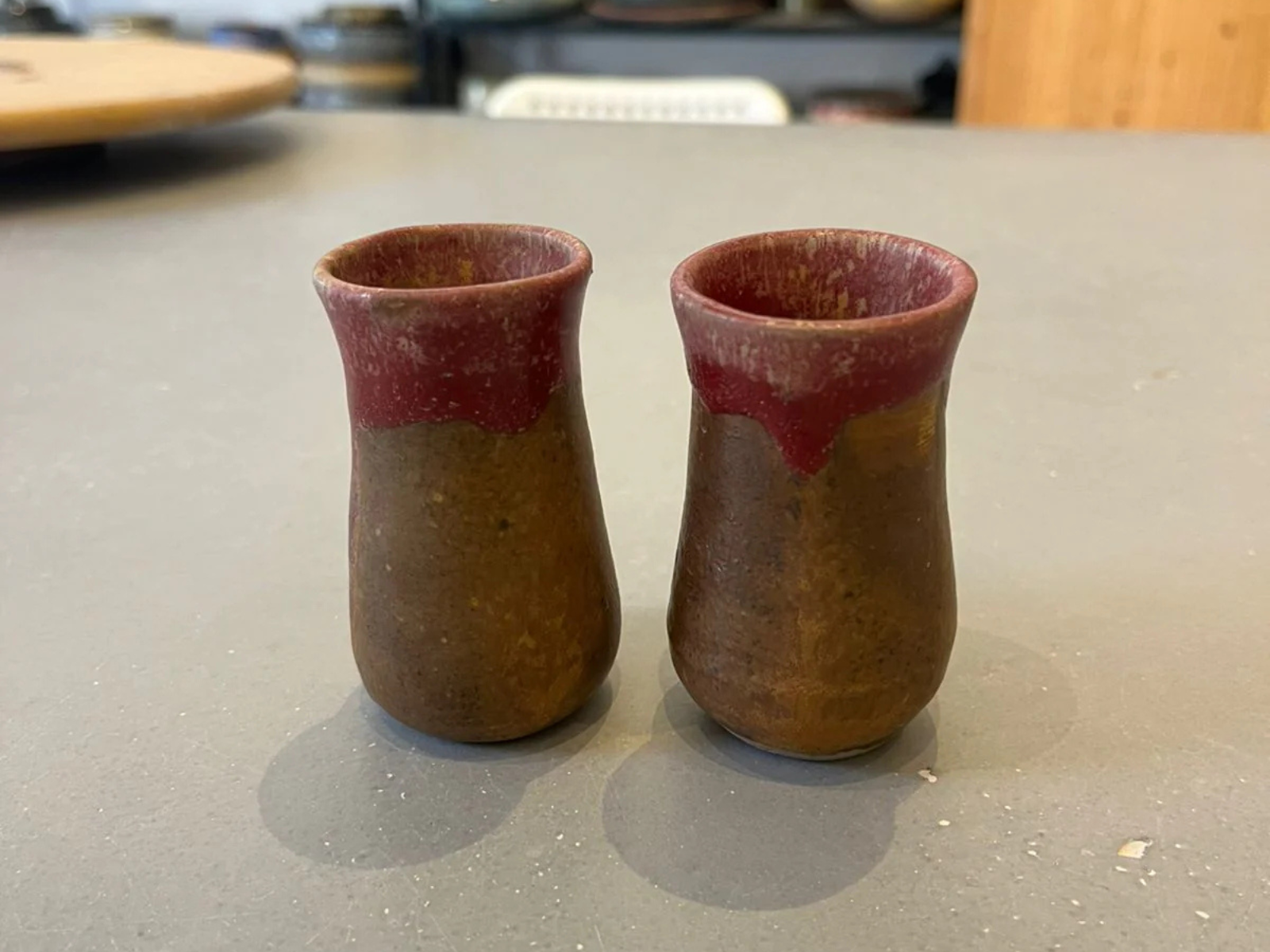 Shot glasses tall Rustic Brown (1 Set)