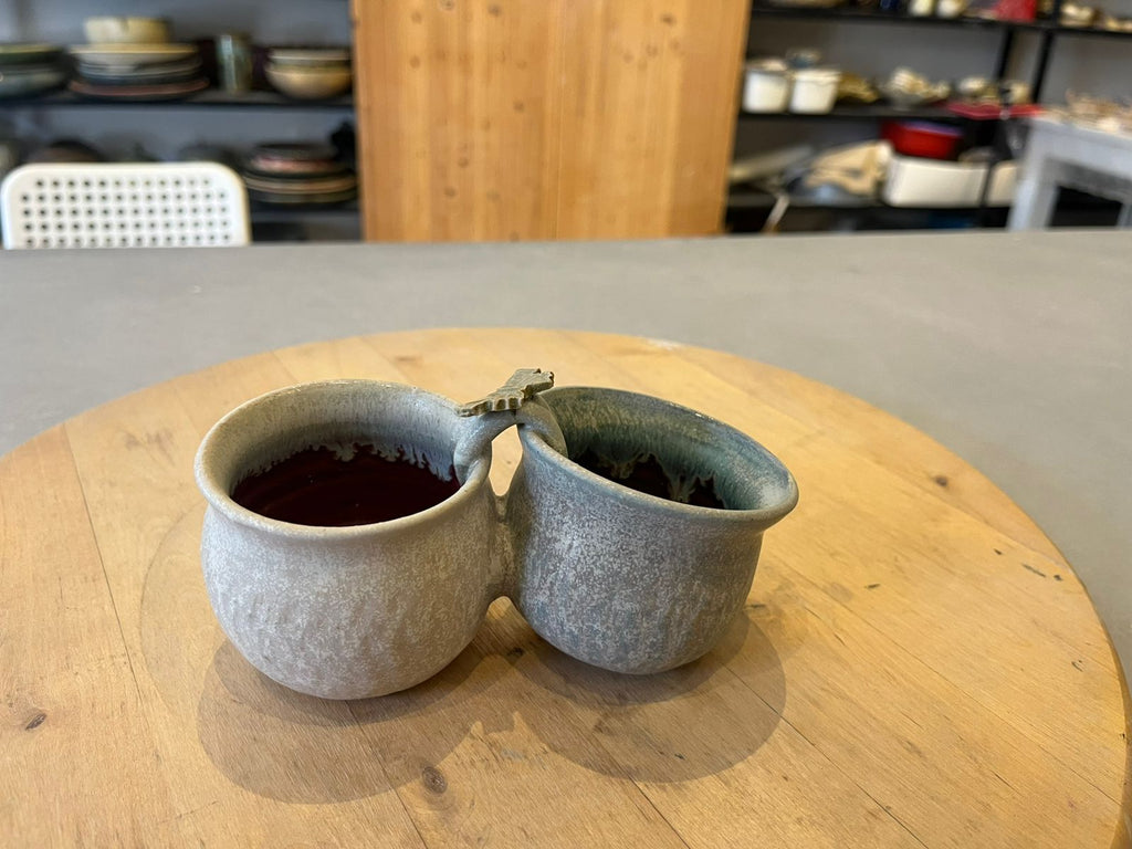 Dip / Condiments / Dry Fruits Joint Bowls Rustic Ash Grey (1 Set)